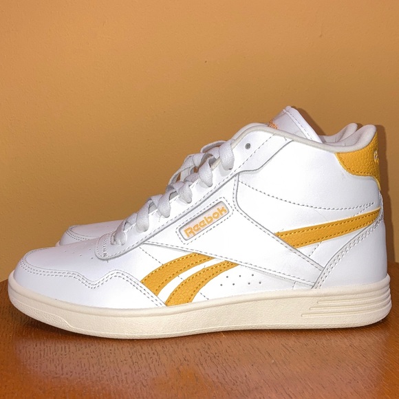 Reebok White and Gold High-Top Sneakers - Picture 1 of 7